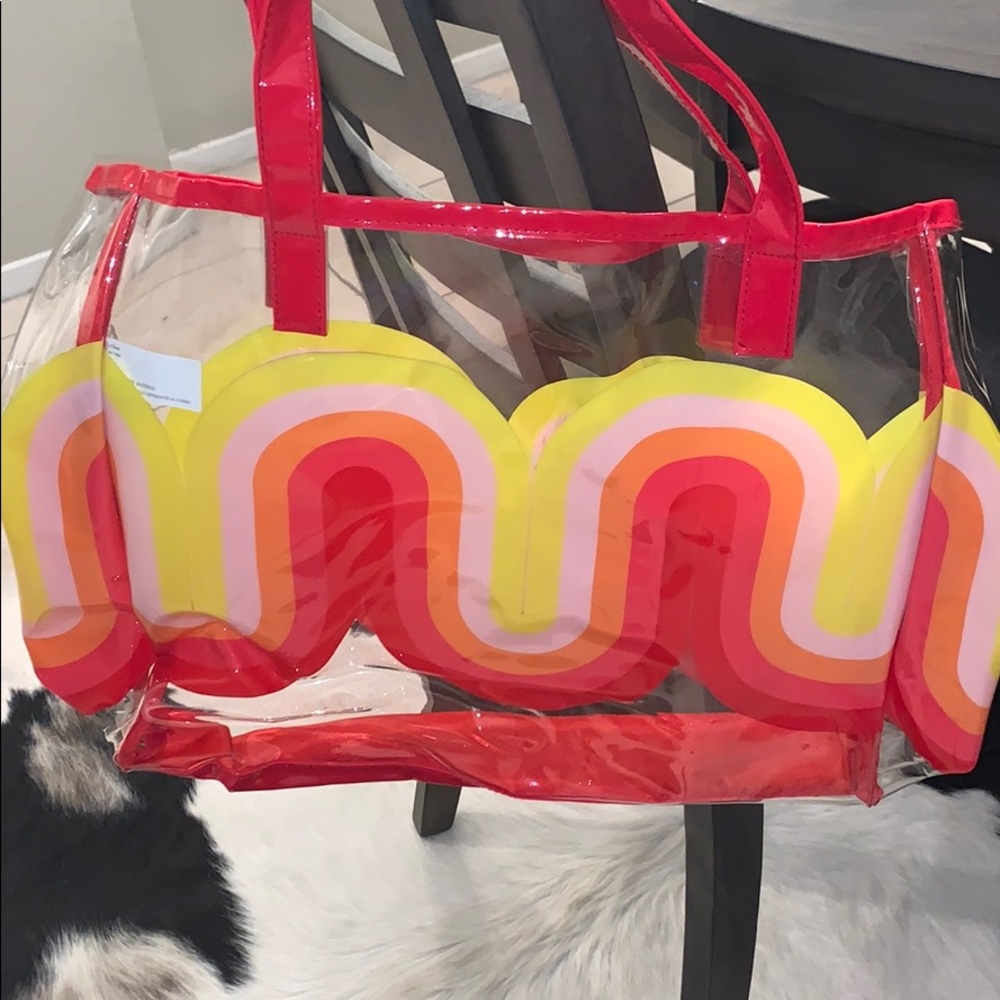 70s vibe clear tote bag
